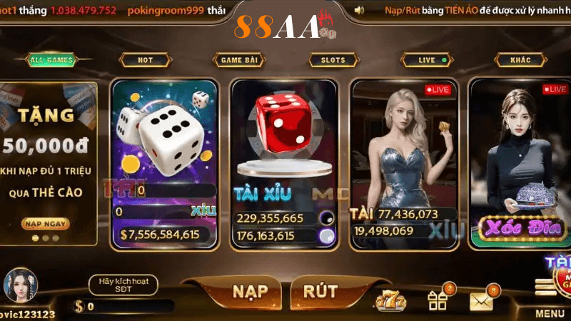Game tài xỉu online uy tín tại 88aa